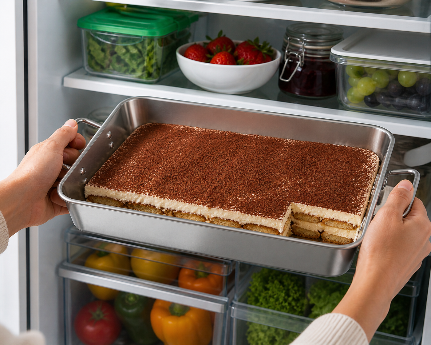 Bandeja de Acero Inoxidable Premium | 30×24 cm para Horno y Cocina