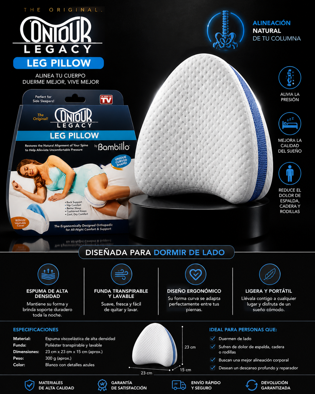 Almohada Ortopédica para Piernas