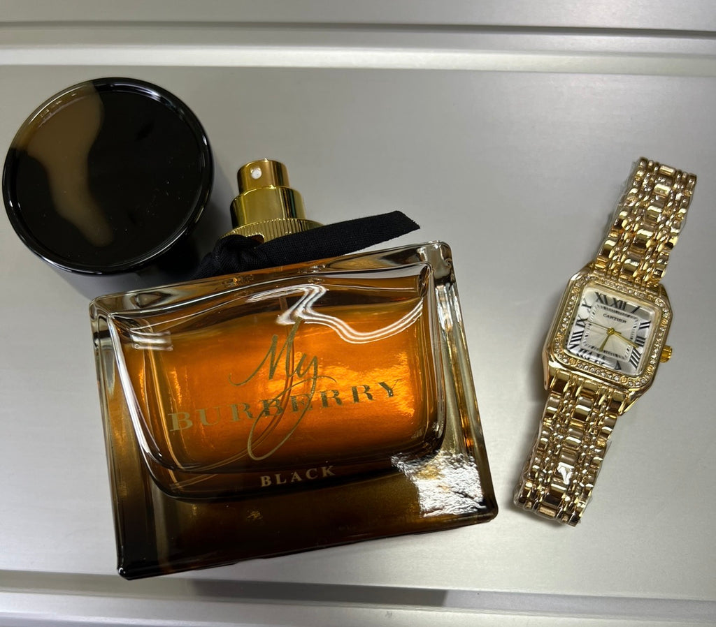Combo Burberry Black + Reloj Cartier
