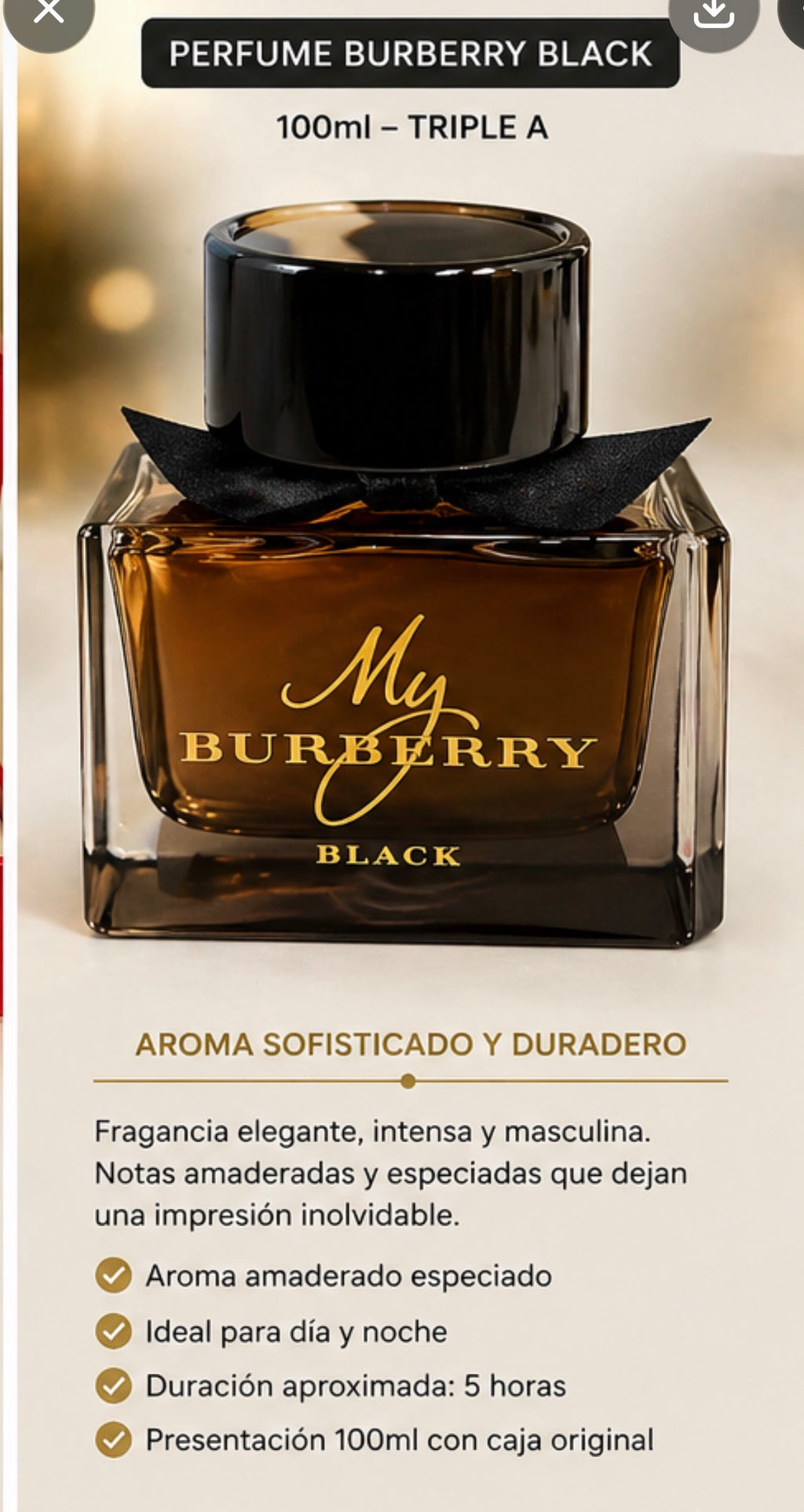Combo Burberry Black + Reloj Cartier