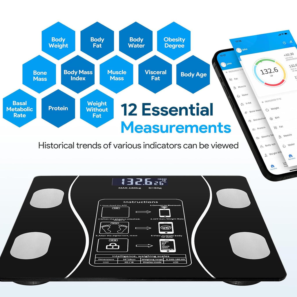 Balanza Bascula Digital Con Bluetooth