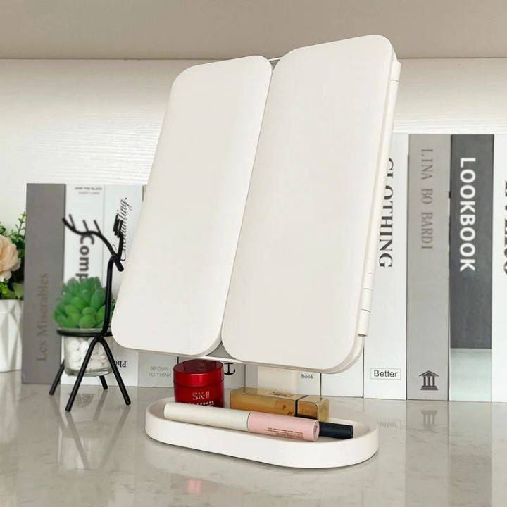 Espejo Con Luz De Aumento Maquillaje Led