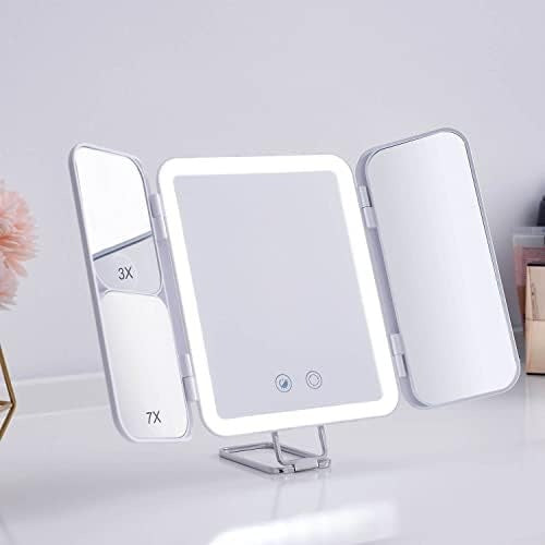 Espejo Con Luz De Aumento Maquillaje Led
