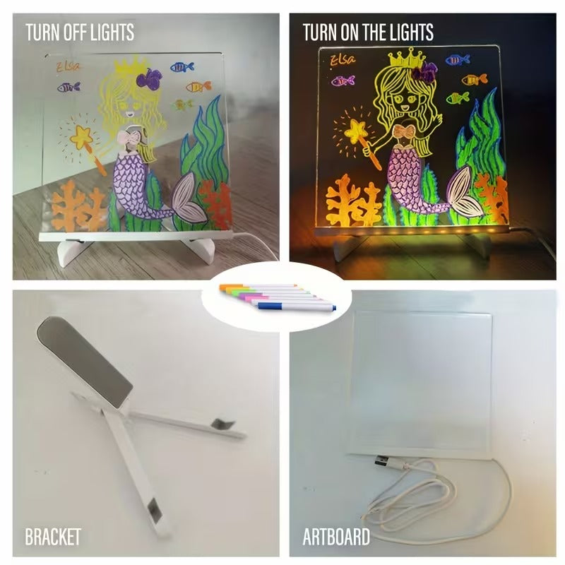 15cm X 15cm Pizarra Led Magica